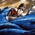 Pilote bleu - 110 x 37 cm