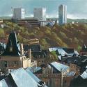 <strong>Soleil du matin</strong> <br />100 x 50 cm <br /> Technique mixte sur toile