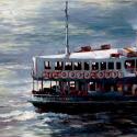 <strong>Mer de Chine</strong> <br />120 x 60 cm <br /> Technique mixte sur toile