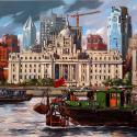<strong>Le Bund</strong> <br />130 x 89 cm <br /> Technique mixte sur toile