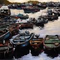 <strong>Cheung Chau</strong> <br />120 x 60 cm <br /> Technique mixte sur toile