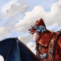 <strong>Premier vol de jour</strong> <br />146 x 97 cm <br /> Technique mixte sur toile