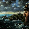 <strong>Ligne d'horizon</strong> <br />146 x 97 cm <br /> Technique mixte sur toile