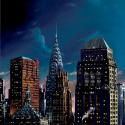 <strong>Chrysler and Co</strong> <br />89 x 130 cm <br /> Technique mixte sur toile