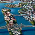 <strong>A l'ombre de Manhattan</strong> <br />60 x 120 cm <br /> Technique mixte sur toile