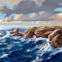 <strong>Belle île</strong> <br />130 x 89 cm <br /> Technique mixte sur toile