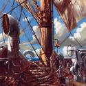 <strong>Alizes</strong> <br />80 x 80 cm <br /> Technique mixte sur toile